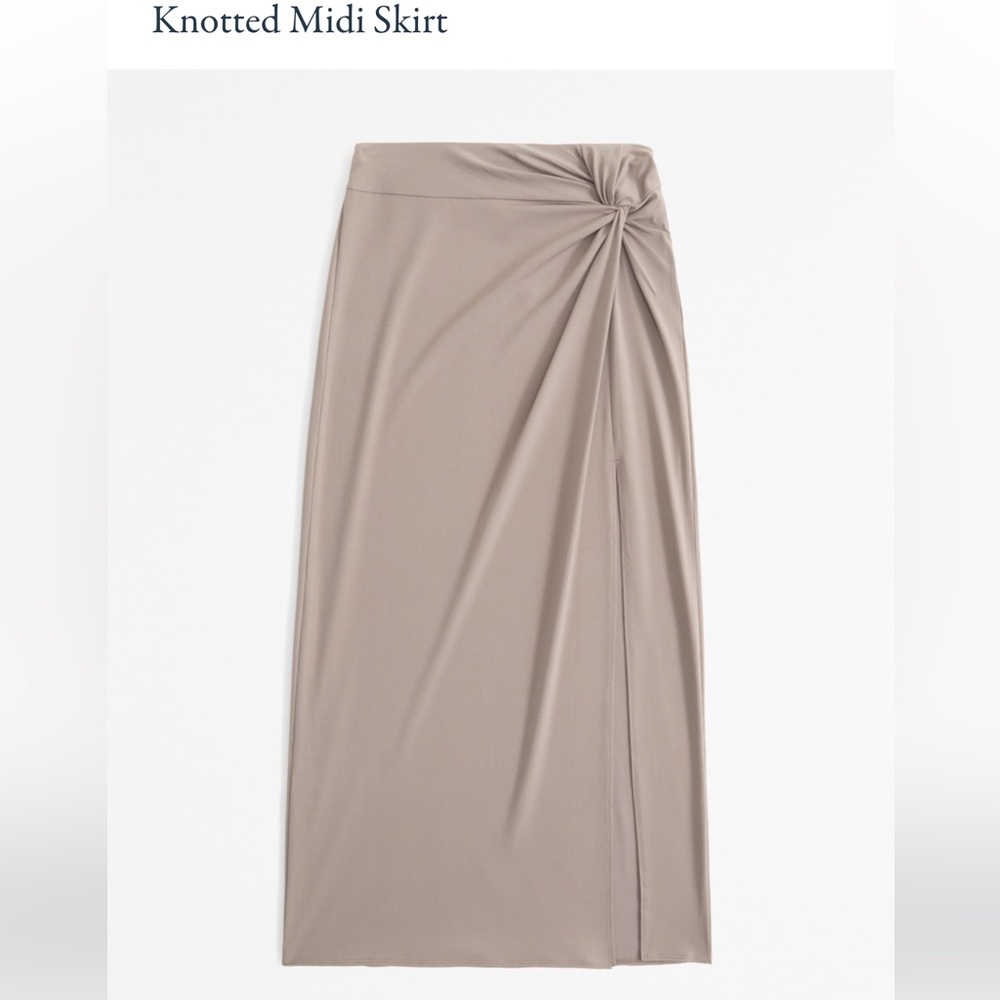 Abercrombie & Fitch Taupe Knotted Maxi Skirt